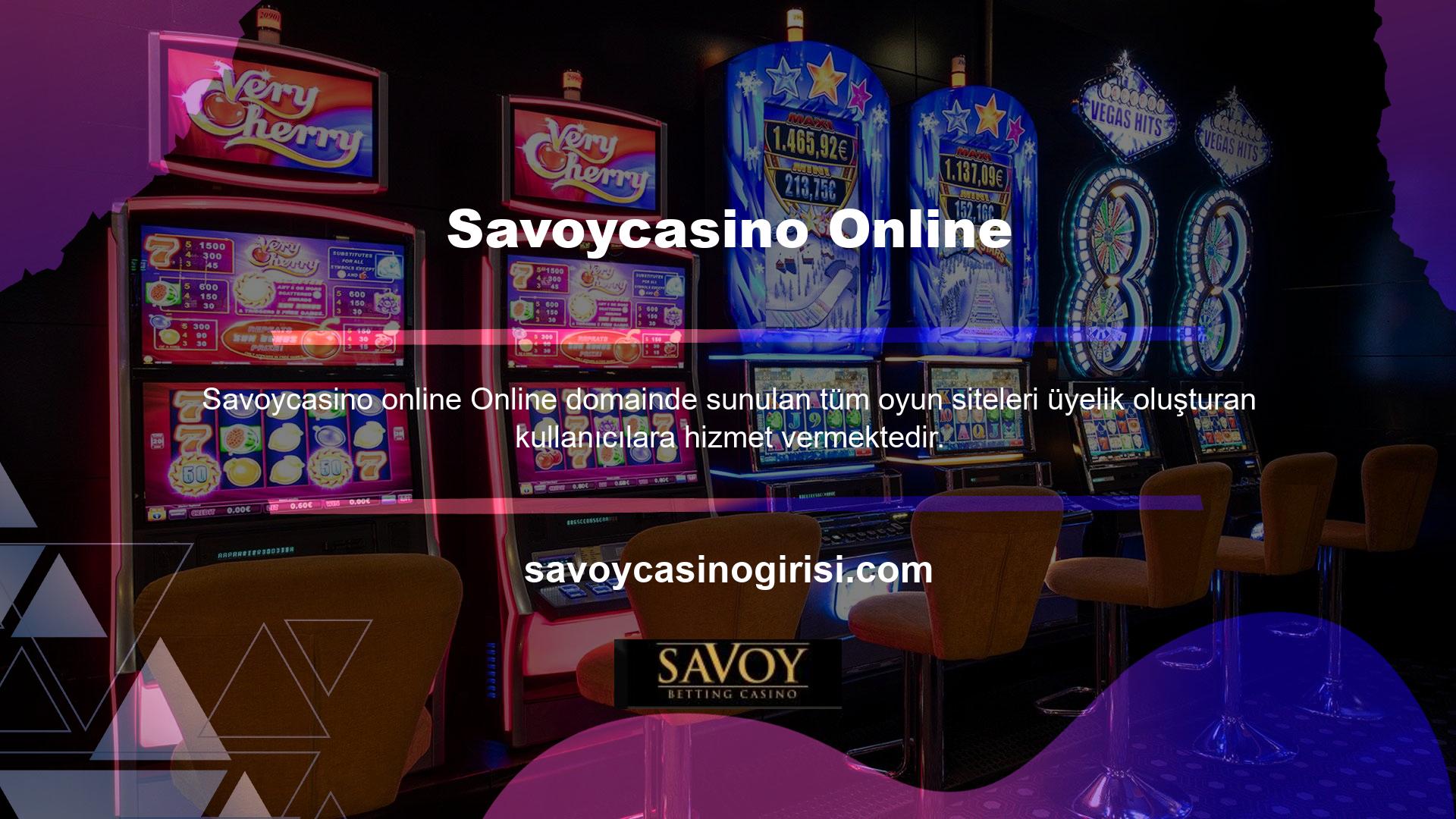 Savoycasino online web sitesi, üyelik formlarına kolay erişim ve üyelik oluşturma programlarına kaydolma sağlar